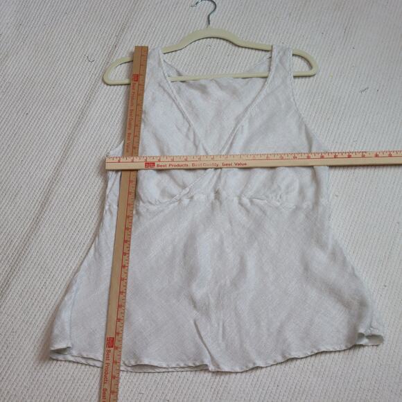 CP Shades White Sparkle Linen XL Tank Top and Scarf Shawl Wrap - Picture 5 of 13